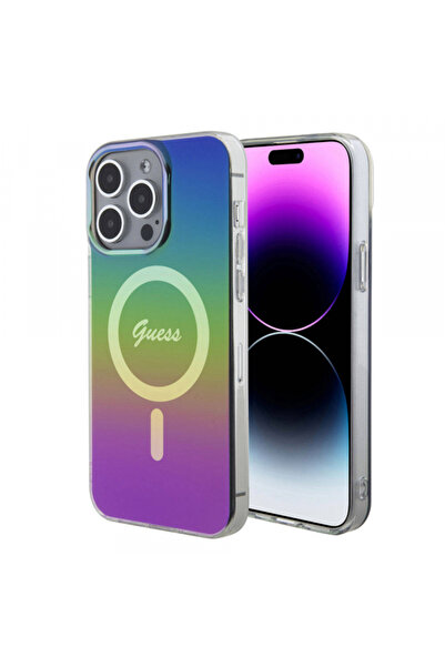 Stef's Cat Θήκη MagSafe για Apple iPhone 15 Pro, Guess, IML Ιριδίζουσα, Πολύχ...