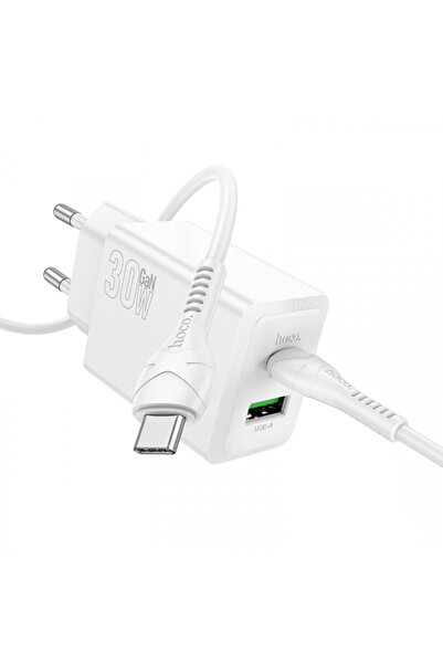 hoco. Incarcator Retea Cu Cablu USB-C HOCO N71, 30W, 3A, 1 x USB-A - 1 x USB-...