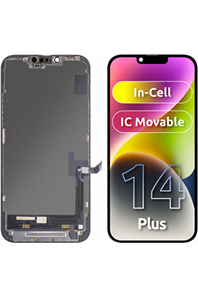 JK Display cu touchscreen pentru Apple iPhone 14 Plus, cu ramă, versiune LCD ...
