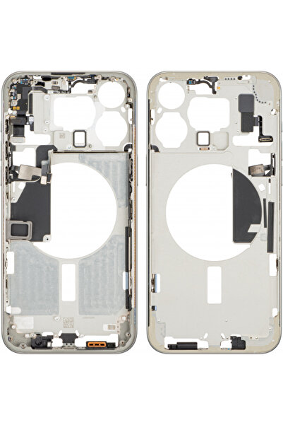 Apple iPhone 15 Pro Max Μεσαία Θήκη, Λευκό Τιτάνιο, Swap