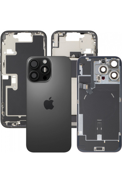 Apple Capac Baterie iPhone 16 Pro Max, Cu Carcasa Mijloc, Full Parts, Negru (...
