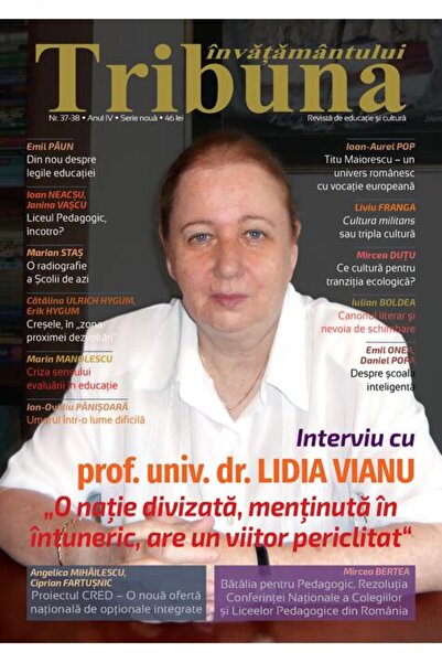 Editura Art Tribuna Învățământului. Revista de educație și cultură Nr. 37-38/...