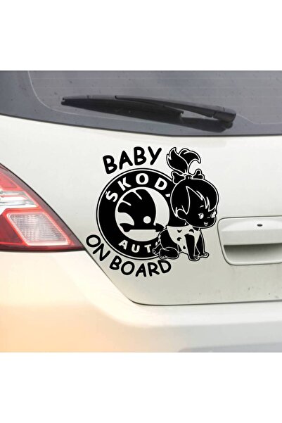 OEM Sticker auto (15cm) - Baby on board Skoda