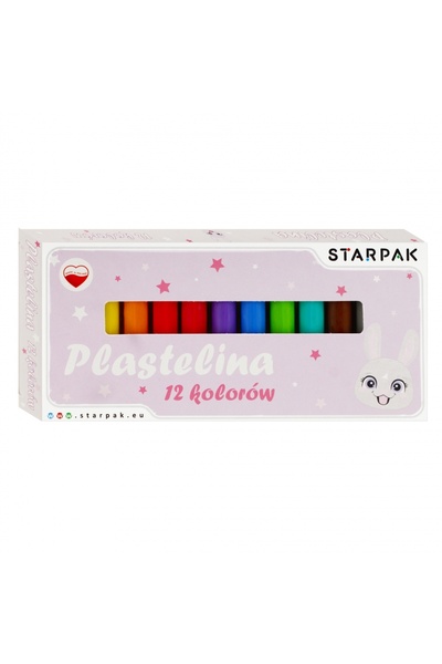 Starpak Plastilină, Iepure, 12 culori