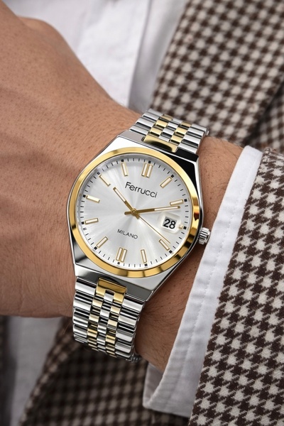 Ferrucci Ferucci̇ Men's Wristwatch New Season Stainless Steel Waterproof with...