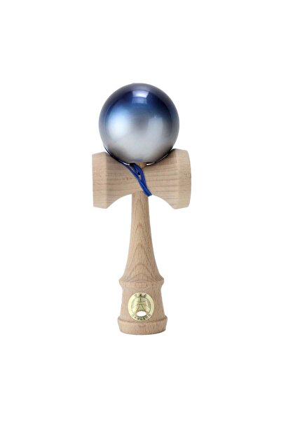 OZORA Jucarie de indemanare, din lemn, Ozora, Kendama, Albastru-Argintiu, 18 cm