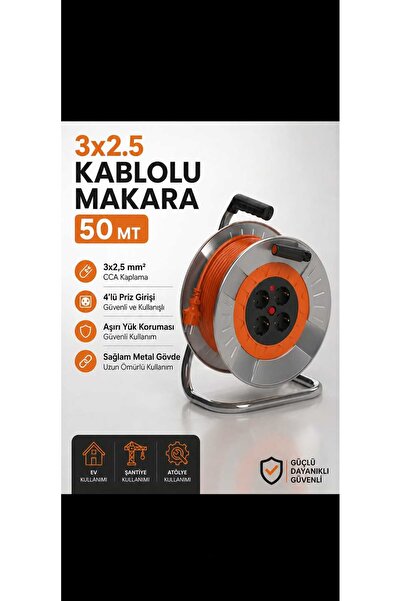 Bylion 3X2,5 50MT METAL KABLOLU MAKARA