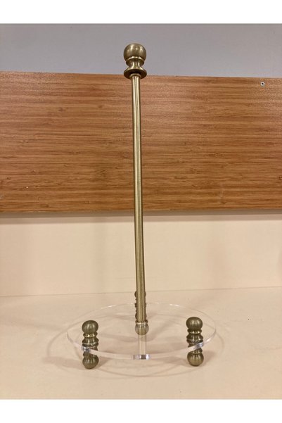 PLUS HOME Paper Towel Holder Brass Color Antique Height 32 cm Diameter 15 cm