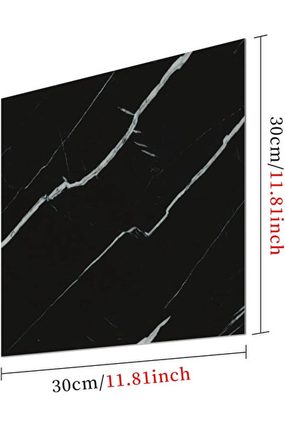 Generic Brand Black Marble Patterned Aluminum Plastic Wall Sticker (30*30)
