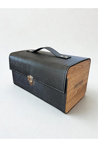 Decart Dizayn Luxury Decorative Storage Box with Lock, Organizer, Wooden Deta...