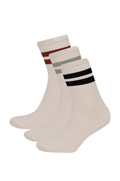 DeFacto Women's 3-Pack Cotton Long Socks D0537Axns