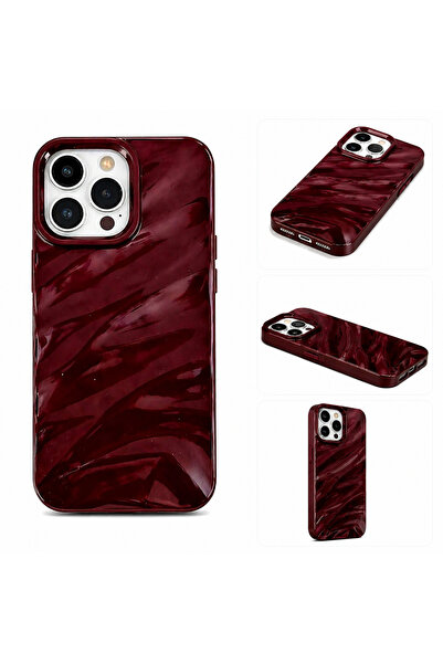 Coverzone iPhone 12 Pro Max İle Uyumlu Kılıf Özel Üretim 3D Kabartma Lüks Par...