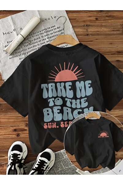 AEMİ Unisex majica sa štampanim natpisom "Take Me To The Beach"