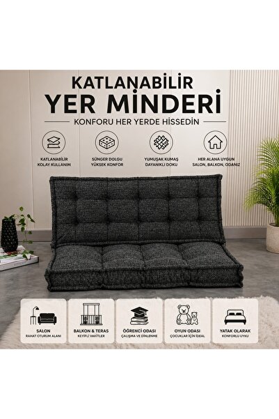COLORMİX Katlanabilir Yer Minderi 130x70 cm Çok Amaçlı Zemin Minderi