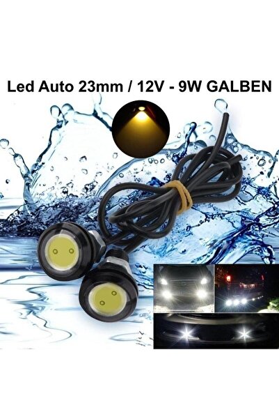 Stef's Cat LED Auto 23mm / 12V - 9W / GALBEN, 2 buc/set, Stef's Cat