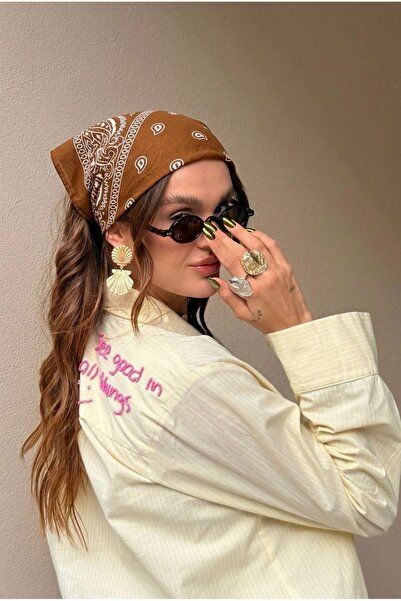 Goldmine Bandană unisex 100% bumbac, culoare scorțișoară