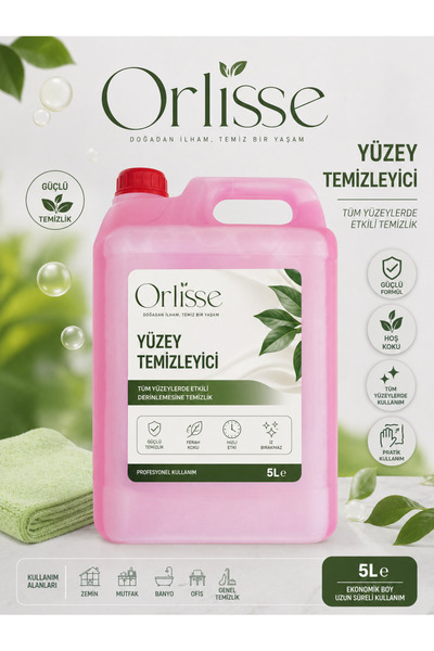 Orlisse Yüzey Temizleyici 5L – Güçlü Formül, Tüm Yüzeylerde Etkili Temizlik, ...