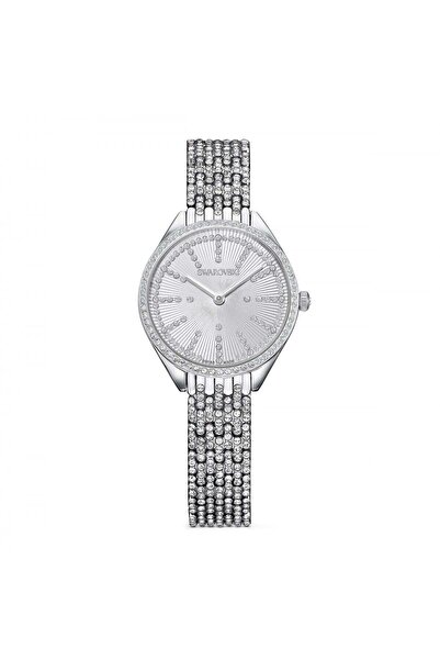 Swarovski Attract Saat Full Pave Metal Bracelet Silver Stainless Steel