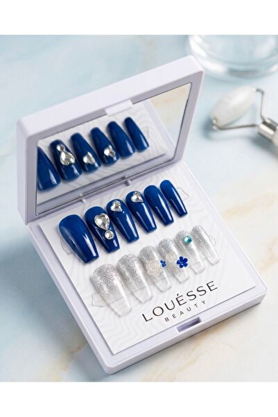 Louesse Beauty Louésse Royal Blue Glow Takma Tırnak 12’li – Lacivert Parlak T...