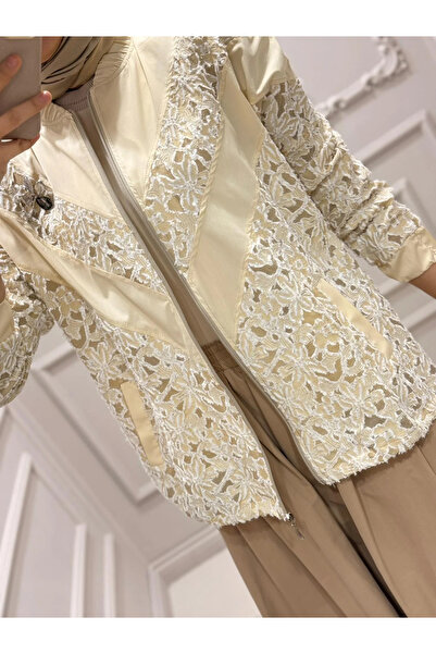 my312 Brooched Lace Jacket-7711