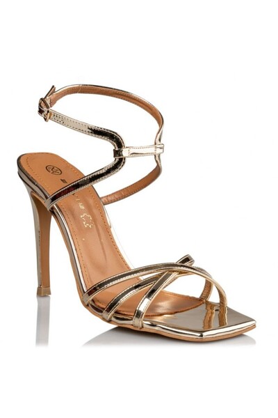 Envie Shoes Γυναικεία Παπούτσια Πέδιλα E02-17080-45 Πλατίνα