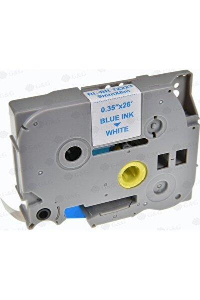 G&G compatible label printer tape, for Brother, TZE-223, blue/white subclade,...