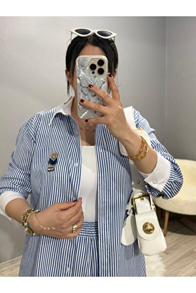 iznikten Striped Shorts Set - Blue