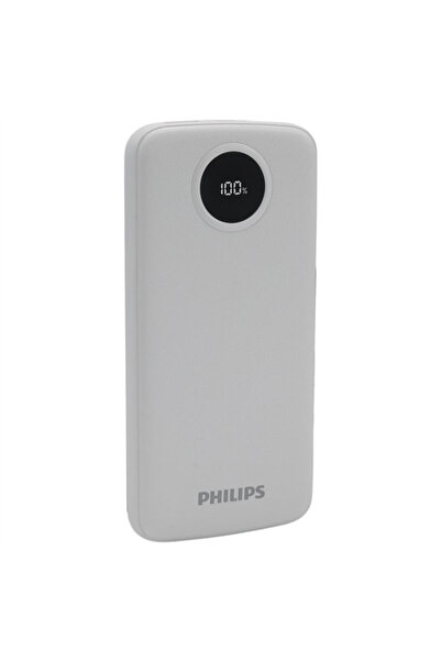 Philips DLP7712CB 10.000mAh PD Hızlı Şarj Dijital Ekranlı Beyaz Powerbank