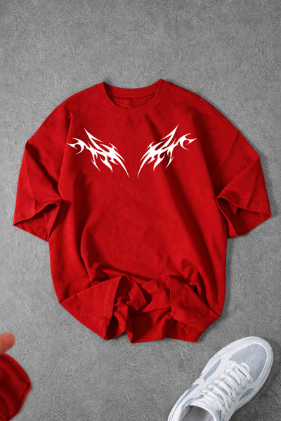 Revasser Tricou unisex pentru femei/bărbați, cu imprimeu special TRAP, din bu...