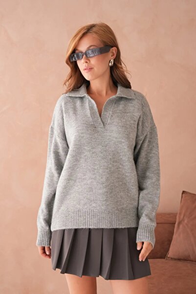 Park Karon Γυναικείο Πλεκτό Πουλόβερ Πόλο Λαιμού Oversize