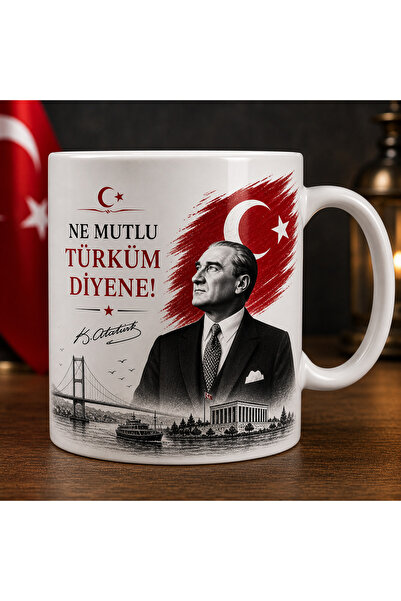 Sultan magnet hediyelik Türkiye Temalı Porselen Kupa Bardak Türk Bayraklı Hed...