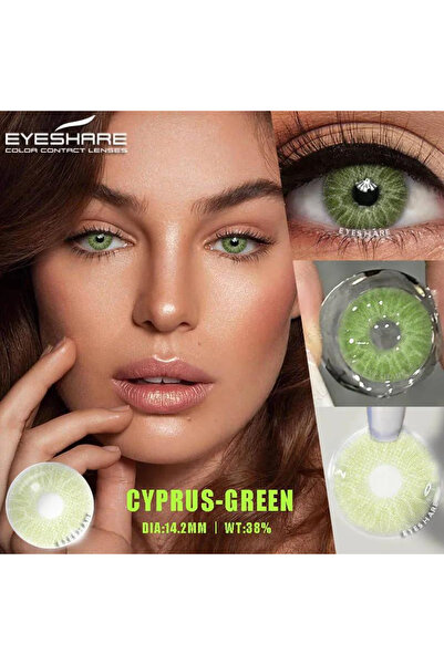 Satfinder 1 Yıllık newiris green damarlı yeşil göz lensi 12 Ay Kullanım Sürel...