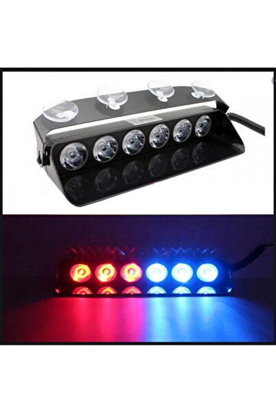 TAMCAR Torpido Üstü Lamba Kırmızı Mavi Çakmaklık Girişli S6 Led Lamba