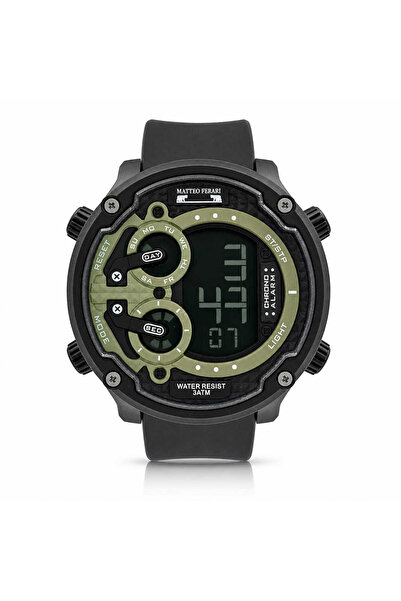 Watch Matteo Ferari MF14 men's electronic watch, black, silicone Belt , 3 ATM