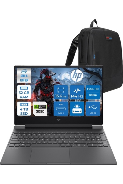HP Victus 15-FA2704NT Intel Core I5 13420H 32GB 4tb SSD RTX3050 6gb Freedos 1...
