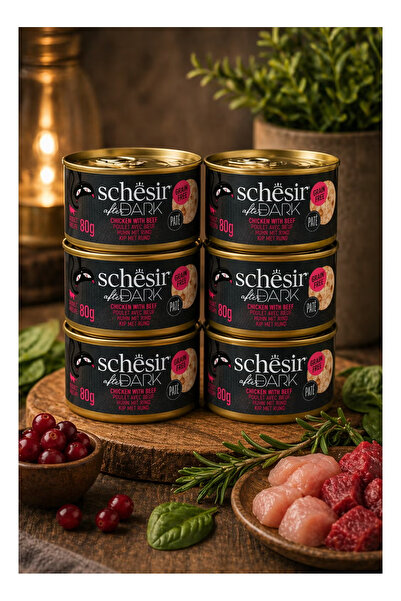 Schesir "Apartment-Dark" Wet Food for Adult Cats - Pate (Paste) Chicken with ...