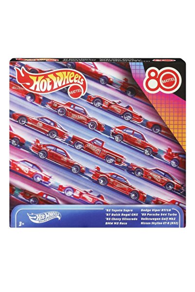 mattel HOT WHEELS SERIA SILVER ANIVERSAREA DE 80 DE ANI SET DE 8 MAȘINI DIE-C...