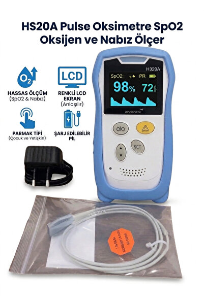 Premini Yüksek Hassasiyetli Parmak Tipi Pulse Oksimetre, LCD Ekran ile Monitör