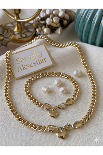 XUPING JEWELRY Xuping kalp charmlı gurmet set