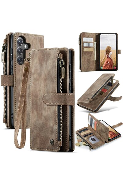 Caseme C30 Multifunctional Θήκη Πορτοφόλι Brown (Samsung Galaxy S25 FE 5G)