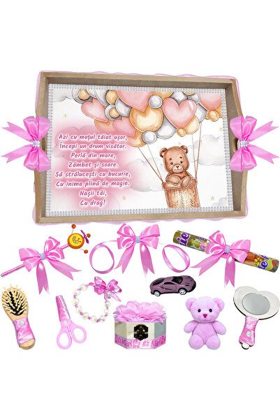 LoreBebe Mot Cutting Tray Set for Girls, Mot Tray, 11 Pieces, Flying Bear Pat...