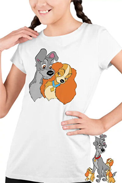 OEM Tricou Copii Fete Doamna si Vagabondul Dog Love