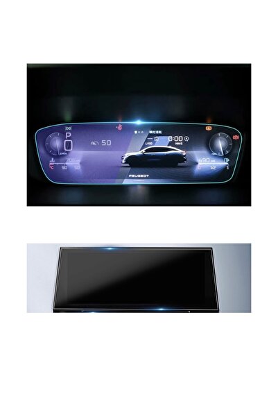 Glassmax Peugeot 408 Allure Dijital Gösterge ve Multimedya Ekran Koruyucu Pak...