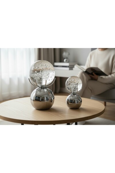 SILVER DOUBLE BALL ORB