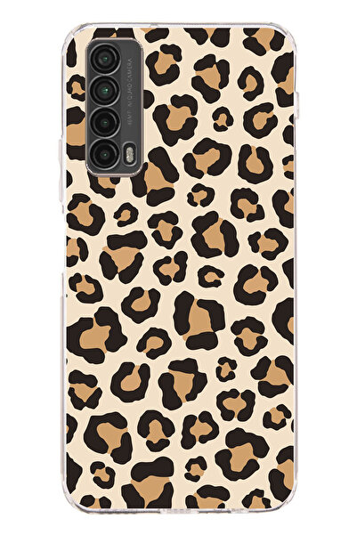 TechTree Huawei P Smart 2021 Uyumlu Vahşi Zarafet Leopar Desenli Baskılı Sili...