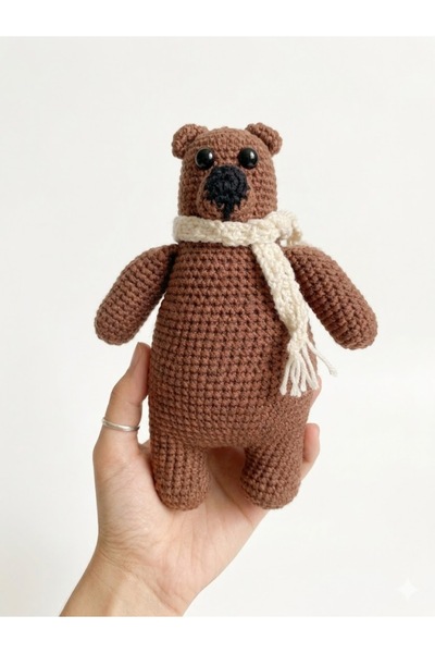 Aysire Takı Aksesuar Amigurumi sevimli ayıcık el örgüsü organik oyun ve uyku ...