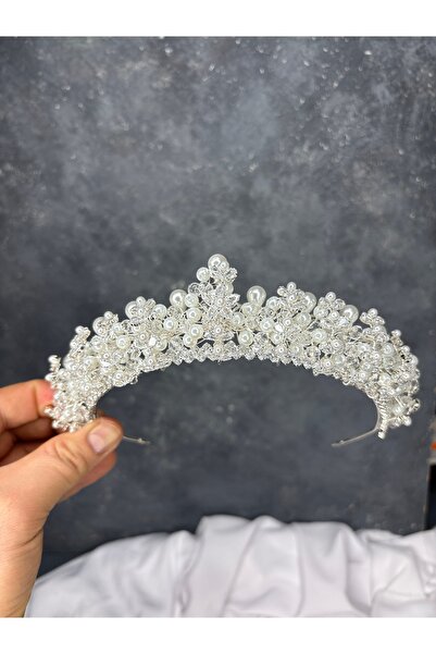 Limelia Coroană de mireasă cu zirconiu prințesă, accesoriu de păr pentru logo...
