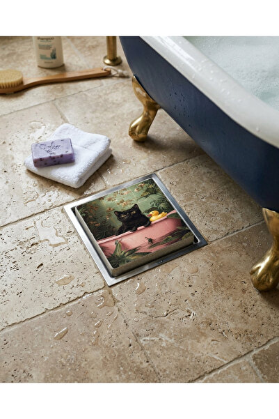 Creatick Design Decorative Natural Stone Drain Cover Drain Ornament, 10X10 cm...