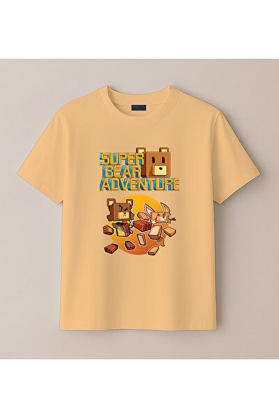 Super Bear Adventure Children's Printed T-Shirt (4-13 Years) - Kids T-Shirt