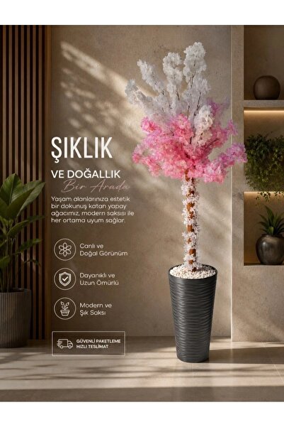 BitkiTÜRK Yapay Bahar Ağacı 180 cm|BitkiTÜRK Özel Tasarım